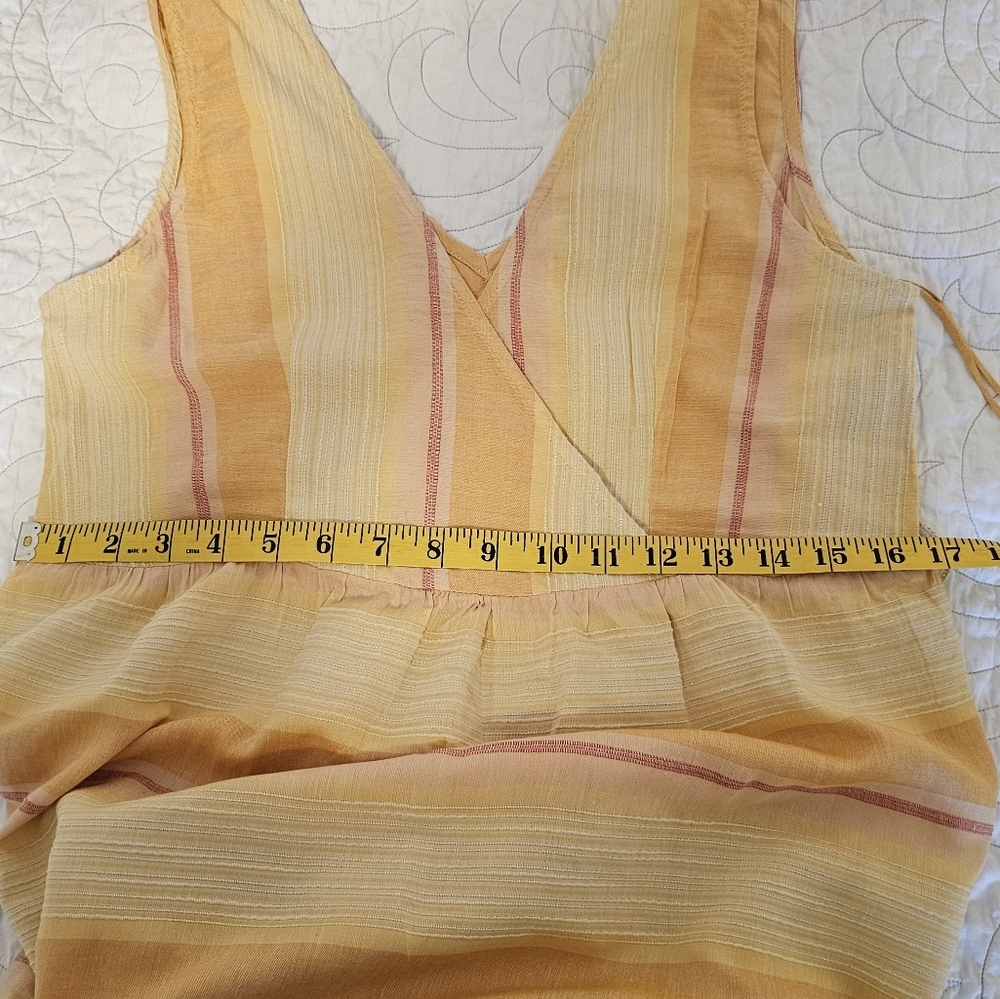 Lspace Clara Yellow Color Block Stripe Tiered Dre… - image 2